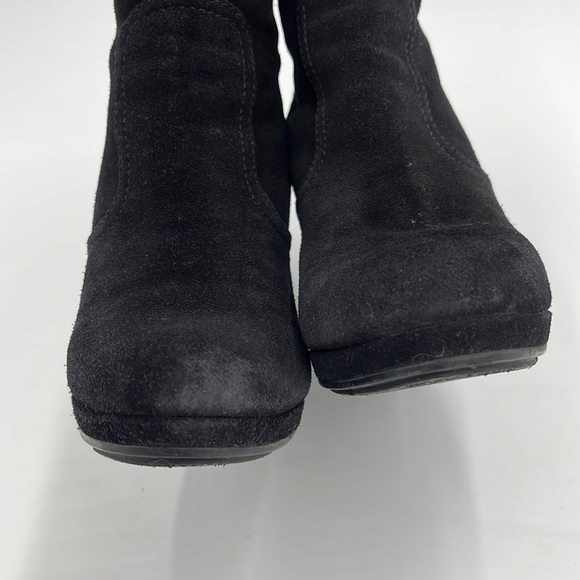 Prada Black Suede Wedge Ankle Boots - Size 38 - Picture 15 of 17